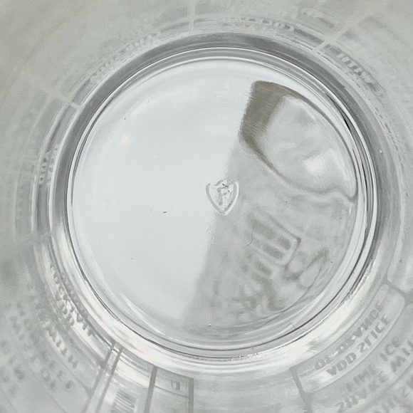 Vintage Federal Glass Cocktail Recipe Mixer Pint Glasses Barware 1960s Set of 2 - Picture 9 of 9